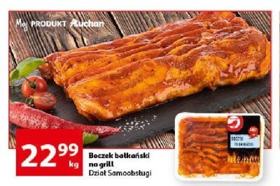 Boczek bałkański na grill Auchan różnorodne (logo czerwone) promocja