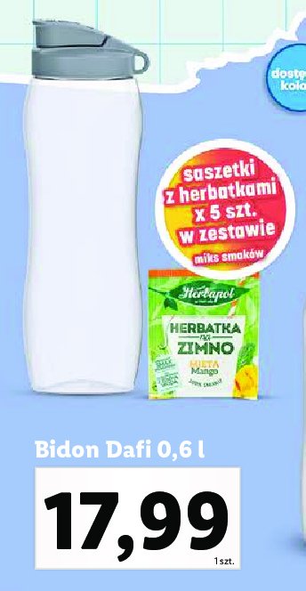 Bidon 600 ml + herbatka na zimno Dafi promocja