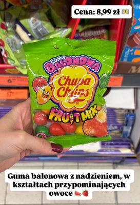 Guma balonowa Fruit Mix z nadzieniem promocja w Biedronka