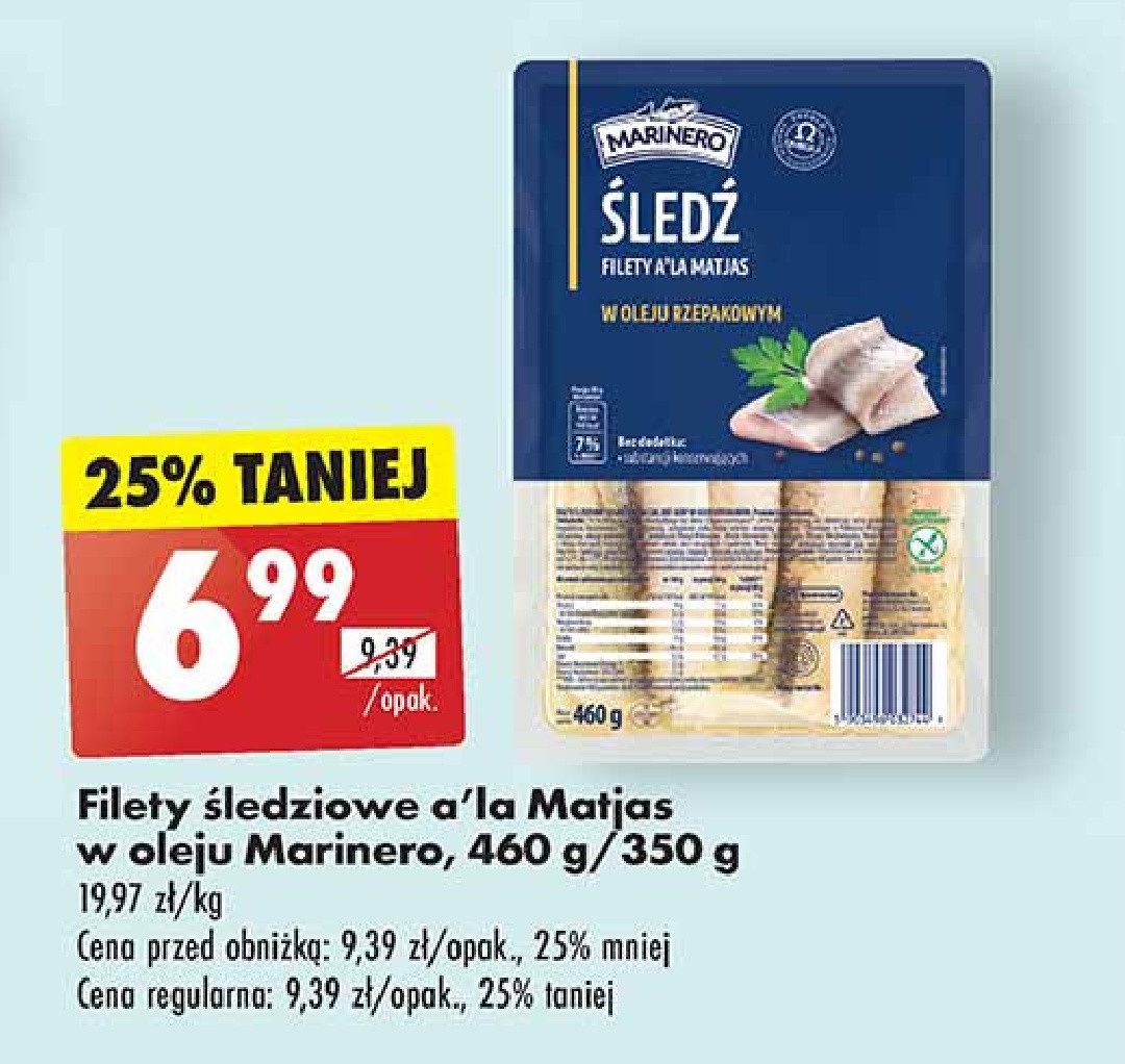 Filety śledziowe a'la matjas w oleju Marinero promocja