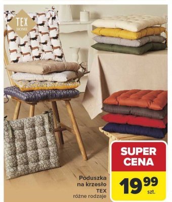 Poduszka na krzesło różne rodzaje TEX promocja w Carrefour