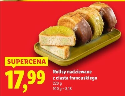 Rollsy nadziewane z ciasta francuskiego promocja w Lidl