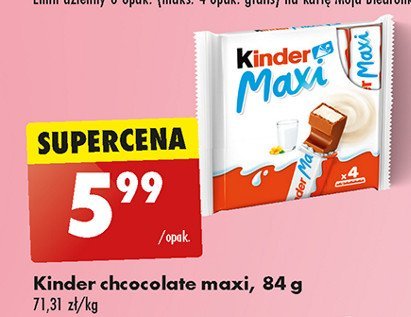 Czekoladki Kinder maxi promocja