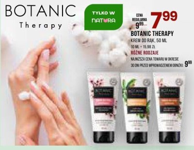 Krem do rąk BOTANIC Therapy promocja w Drogerie Natura