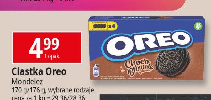 Ciastka choco brownie Oreo promocja w Leclerc