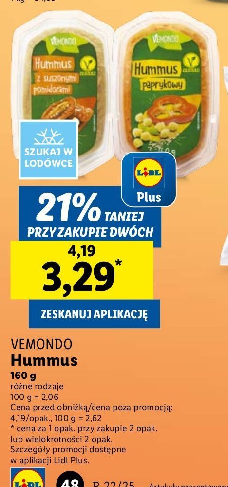 Hummus z suszonymi pomidorami Vemondo promocja