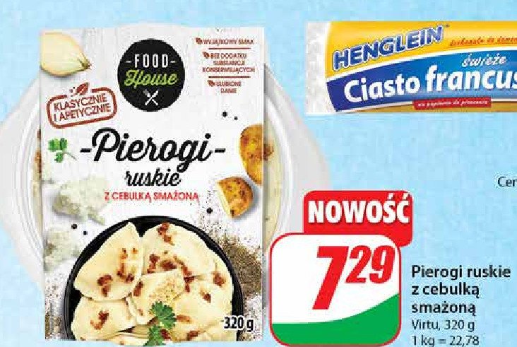 Pierogi ruskie z cebulką smażoną Food house promocja