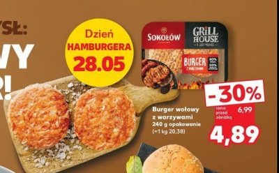 Burger z warzywami Soko艂贸w grill house promocja