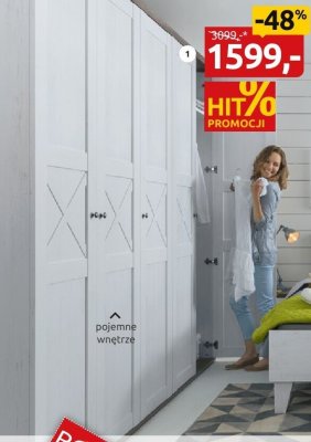 Szafa SZF5D/23/24, SxGxW: 243x59x226cm promocja w Black Red White