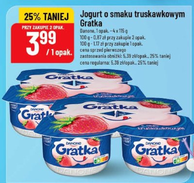 Jogurt o smaku truskawkowym Gratka promocja w POLOmarket