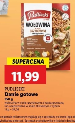 Wieprzowina w sosie śliwkowym z ryżem Pudliszki promocja