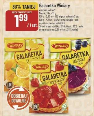 Galaretka Winiary jagodowa promocja w POLOmarket