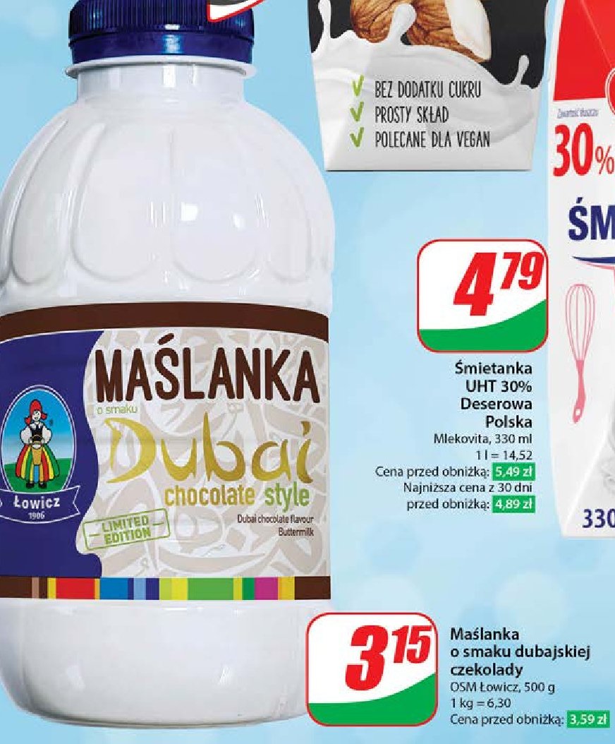Maślanka dubai Łowicz 1906 łowicka promocja w Dino