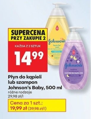Płyn do kąpieli lub szampon 500 ml różne rodzaje promocja w Biedronka