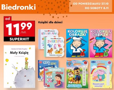 Książki dla dzieci - różne tytuły promocja w Biedronka