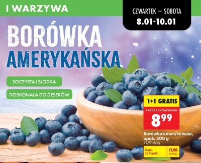 Borówka amerykańska Auchan pewni dobrego promocja w Biedronka