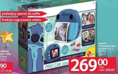Aparat Fotograficzny Instant 3 w 1 Stitch promocja w Selgros