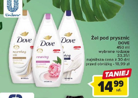Żel pod prysznic Dove nourishing silk promocja