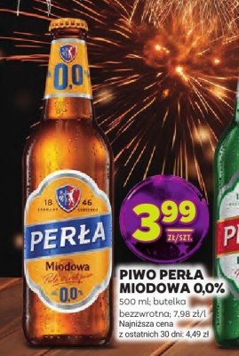 Piwo Perła Miodowa 0,0% 500 ml butelka promocja w Stokrotka