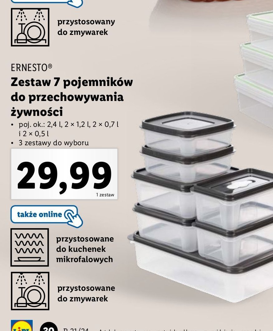 Pojemniki na żywność Ernesto promocja