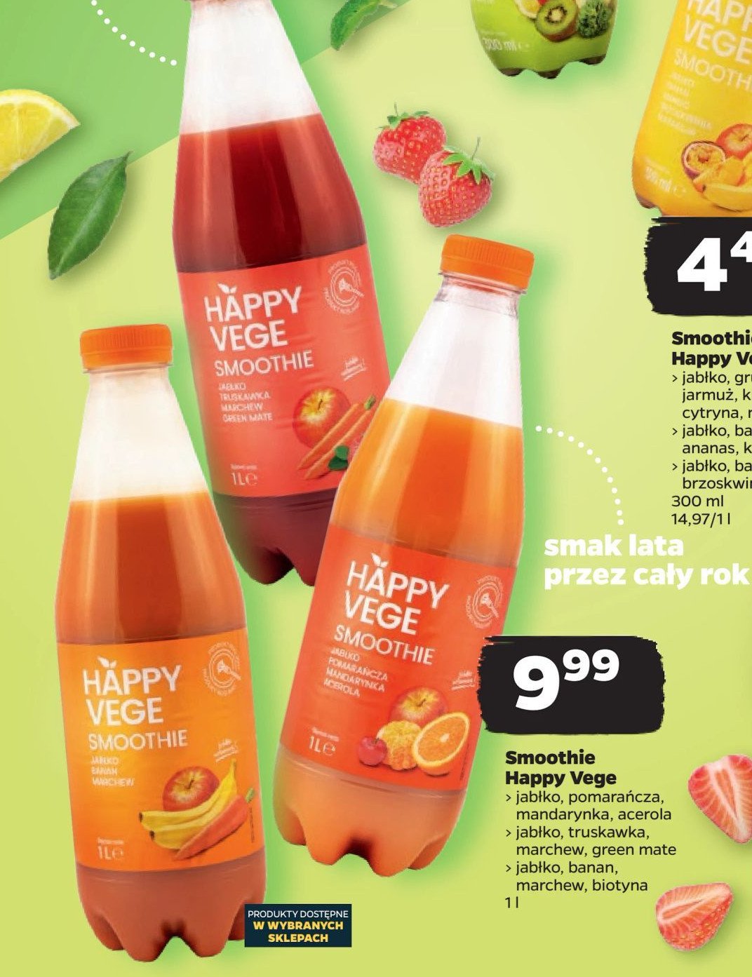 Smoothie jab艂ko-pomara艅cza-mandarynka-acerola Happy vege promocja