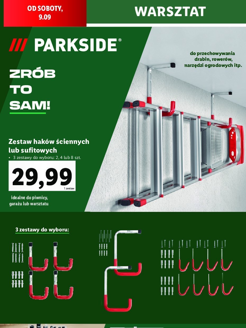 Zestaw hak贸w sufitowych Parkside promocja
