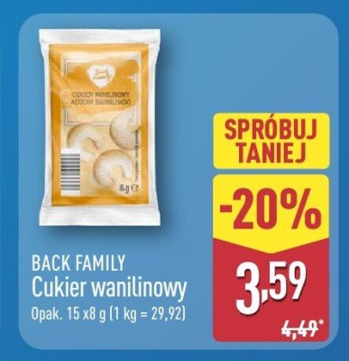 Cukier waniliowy Back Family promocja w Aldi
