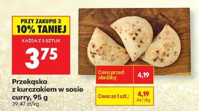 Przekąska z kurczakiem w sosie curry, 95 g promocja w Biedronka