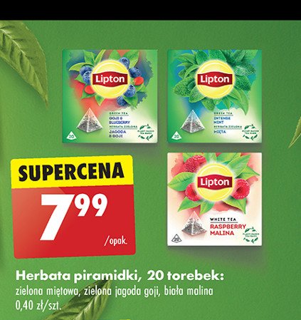 Herbata raspberry Lipton white tea promocja