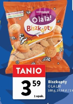 Biszkopty O LA LA! promocja w Intermarche
