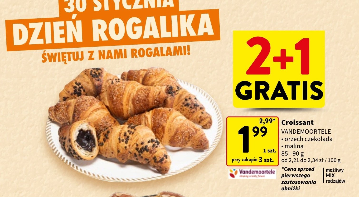 Croissant malina Vandemoortele promocja