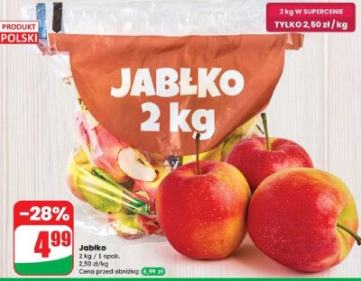 Jabłko 2 kg promocja w Dino