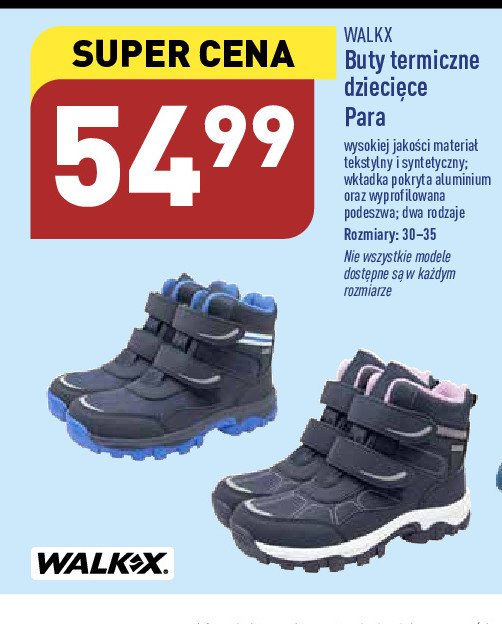 Buty chłopięce 30-35 Walkx promocja