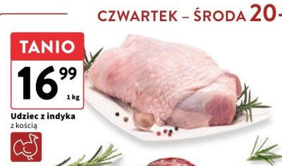 Udziec z indyka z kością promocja w Intermarche