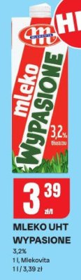 Mleko UHT Wypasione 3,2% Mlekovita promocja w Chorten