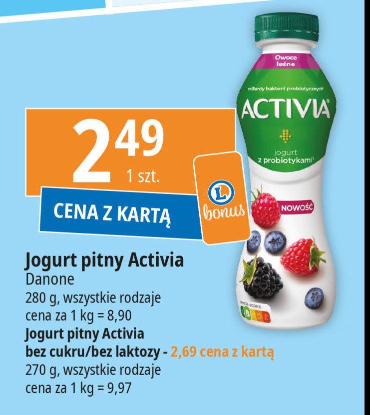 Jogurt owoce leśne Danone activia promocja