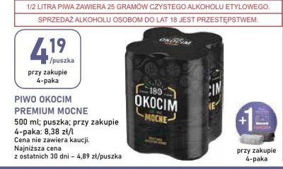 Piwo Okocim Premium Mocne promocja w Stokrotka
