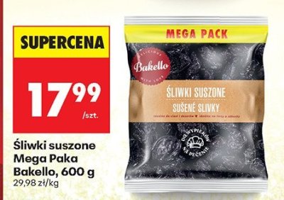 Śliwki suszone Mega Paka Bakello, 600 g promocja w Biedronka