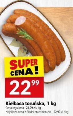 Kiełbasa toruńska 1 kg promocja w Twój Market