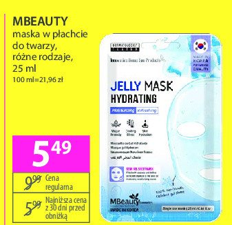 Maska w płachcie do twarzy hydrating Mbeauty promocja