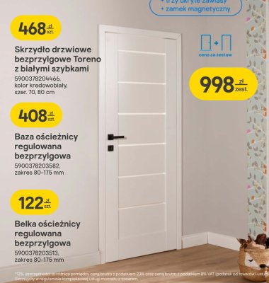 Skrzydło drzwiowe bezprzylgowe Toreno zestaw promocja w Castorama