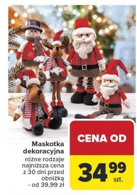 Maskotka dekoracyjna, różne rodzaje Carrefour promocja w Carrefour