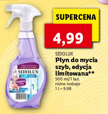 P艂yn do mycia szyb gardenia z fig膮 Sidolux promocja