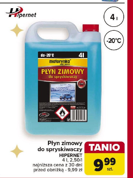 Płyn do spryskiwaczy zimowy Hipernet promocja w Carrefour Market