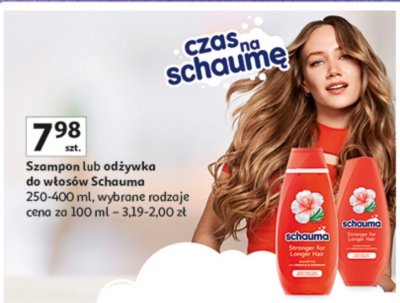 Szampon lub odżywka do włosów Schauma promocja w Auchan