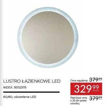 Lustro łazienkowe LED promocja w Abra Meble