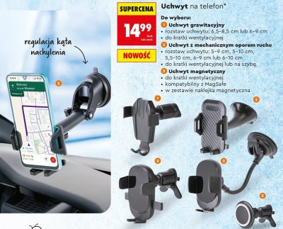 Uchwyt na telefon, różne rodzaje promocja w Biedronka