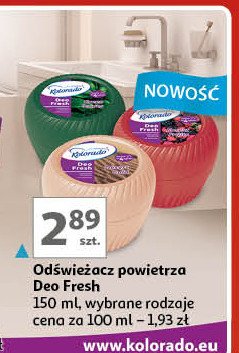 Odświeżacz powietrza green forest Kolorado deo fresh promocja