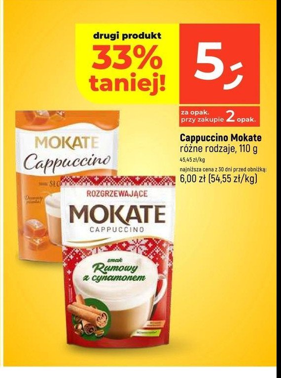 Cappuccino słony karmel Mokate cappuccino promocja