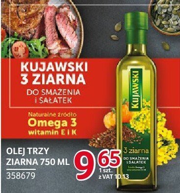 Olej Kujawski 3 ziarna 750ml promocja w Selgros